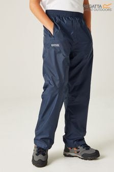 Regatta Blue Kids Pack It Waterproof Overtrousers (AH5953) | $40