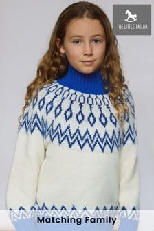 The Little Tailor Kids Diamond Fairisle Knitted Christmas Jumper (AH6070) | $72