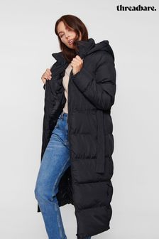 Threadbare Black Longline Puffer Jacket (AH6351) | €78