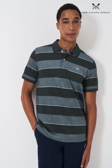 Crew Clothing Company Blue Oxford Stripe Polo Shirt (AH6618) | €60