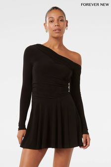 Forever New Black Mini Elise Jersey Twist Dress (AH6737) | €138