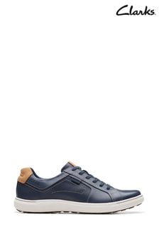 Clarks Blue Leather Mapstone Lace Shoes (AH6841) | €114