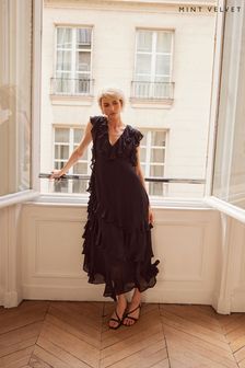 Women s Mint Velvet Black Casual Plain Dresses Next Luxembourg