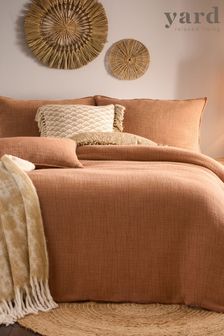 Yard Pecan Ribble Acid Washed 100% Cotton Duvet Cover Set (AH8228) | $197 - $283