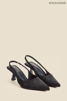 Women s Shoes Black Kitten Heel Embellished Footwear Next Ukraine