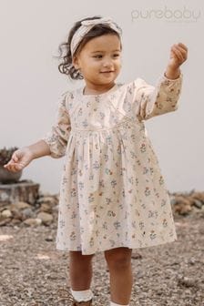 Purebaby Natural Floral Print Corduroy Dress (AH9974) | NT$1,630