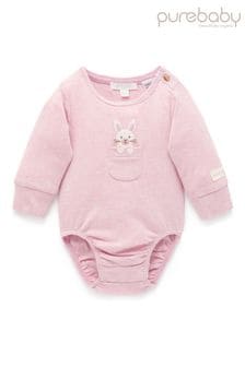 Purebaby Baby Pink Peekaboo Romper (AH9982) | €27