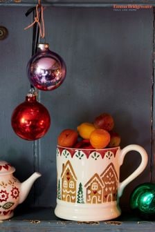 Emma Bridgewater Cream Christmas Gingerbread 1/2 Pint Mug (AJ0221) | $43