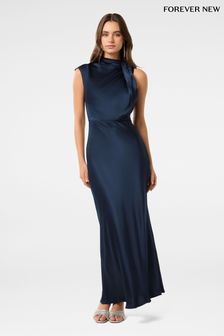 Women s Forever New Blue Partywear Satin Dresses Next Luxembourg