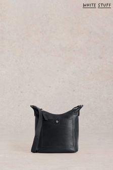 White Stuff Black Mini Fern Leather Cross-Body Bag (AJ0676) | $84