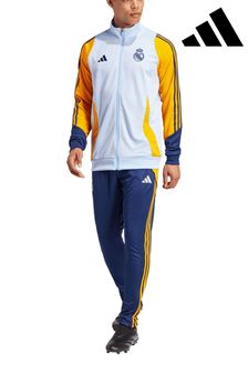 Adidas navy and yellow tracksuit shop