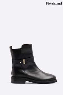 River Island Black Biker Casual Boots Next Luxembourg