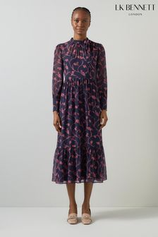 Women s L.K.Bennett Tiered Smock Floral Dresses Next Oman