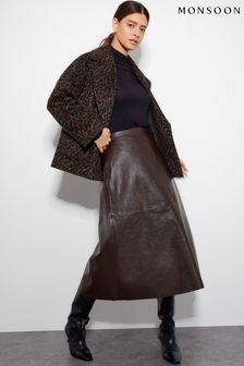 Women s Brown Faux Leather Skirts Next United Arab Emirates