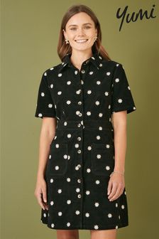 Yumi Daisy Embroidered Cord Shirt Dress (AJ6358) | 410 zł