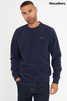 Threadbare Blue Microfleece Crew Neck Sweatshirt (AJ6849) | €32