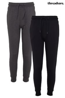 Threadbare Black/Grey Regular Fit Joggers 2 Pack (AJ6862) | $71