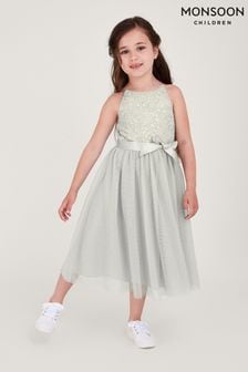 Monsoon Green Lacey Sequin Truth Dress (AJ7127) | €72 - €79