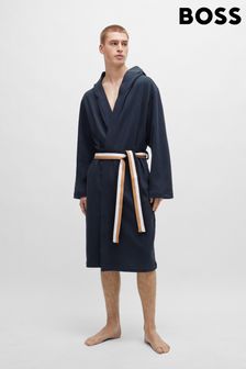 BOSS Blue Logo Detail Cotton Terry Dressing Gown (AJ7258) | $272