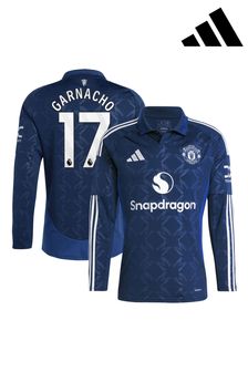 adidas Blue Manchester United EPL Away Shirt 2024-25 Long sleeve - Garnacho 17 Printing (AJ7426) | $242