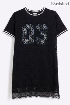 River Island Girls Lace T-shirt Dress (AJ8022) | kr460