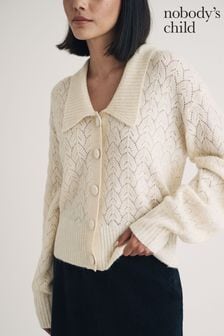 Nobodys Child Cream Collar And Pointelle Cardigan (AJ8414) | $269