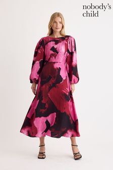 Next pink linen dress top