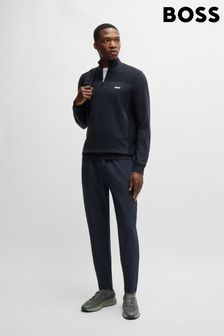 Niebieski - Boss Quarter Zip Dry-flex Fabric Sweater (AJ8542) | 1,130 zł