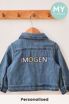 Personalised Pastel Letter Patch Denim Jacket By My 1st Years (AJ8896) | 55 €