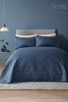 Blue quilted throws for beds best sale