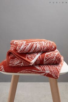 Fusion Terracotta Matteo Jacquard Bath Towel (AJ9456) | LEI 107 - LEI 161