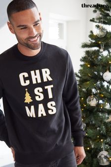 Black christmas sweatshirt hotsell
