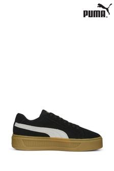 Puma Black Womens Smash Platform V3 Suede Sneakers Trainers (AK0445) | $103