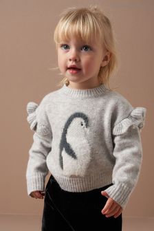 Girls Jumpers Grey Knitwear Next Luxembourg