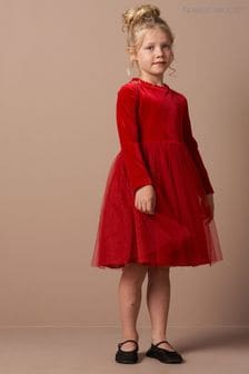 Angel & Rocket Red Elsie Velvet Tuelle Dress (AK0648) | €61 - €66