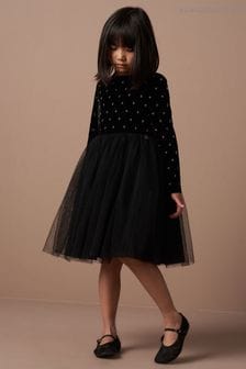 Girls Black Tulle Mesh Dresses Next Luxembourg