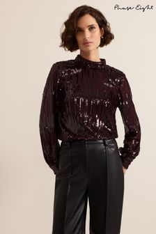 High neck evening top discount