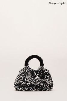 Phase Eight Black Sequin Twist Handle Mini Grab Bag (AK0848) | $144