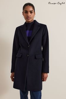 Women s Blue Coatigan Wool Coatsandjackets Next Oman