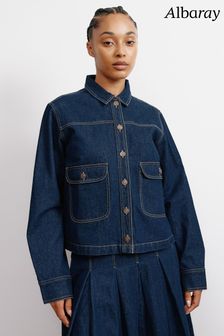 Albaray Blue 100% Cotton Dark Denim Jacket (AK1039) | €140