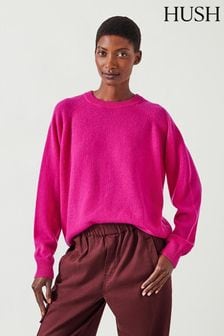 Hush Pink Jasmine Cashmere Rib Detail Jumper (AK1733) | ₪ 754