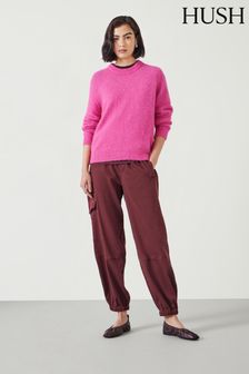 Hush Red Ava Washed Cargo Trousers (AK2536) | €127