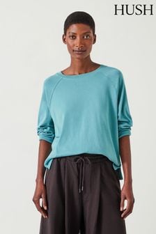 Hush Green 100% Cotton Matilda Raglan Top (AK2942) | €51