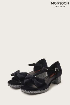 Monsoon Velvet Bow Stud Platform Heels (AK3179) | 47 € - 50 €