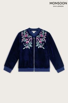Girls velvet bomber jacket hot sale
