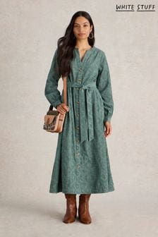 White Stuff Green 100% Organic cotton Florence Cord Dress (AK3326) | €170