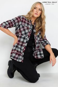 Long Tall Sally Red 100% Cotton Check Shirt (AK3472) | kr428