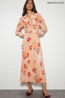 Monsoon alba print tea dress top