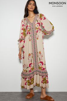Monsoon long sleeve maxi dress outlet