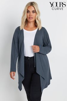 Yours Curve Blue Waterfall Cardigan (AK4224) | $33